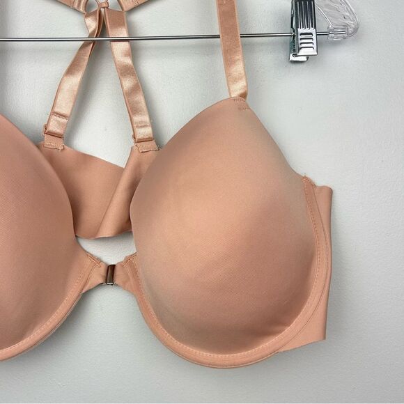 Pure Beauty René Rofé Pushup Bra Front Clasp Racerback & Regular Strap 42C - Picture 3 of 13
